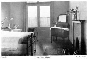 A private ward in North Walsham Hospital